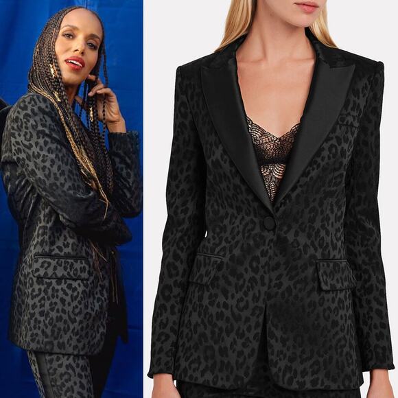 Veronica Beard Ashburn Dickey Jacket in Black Leopard,  Sz 2 - Picture 1 of 14